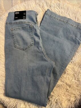 INC International Concepts Light Blue Flare Jeans